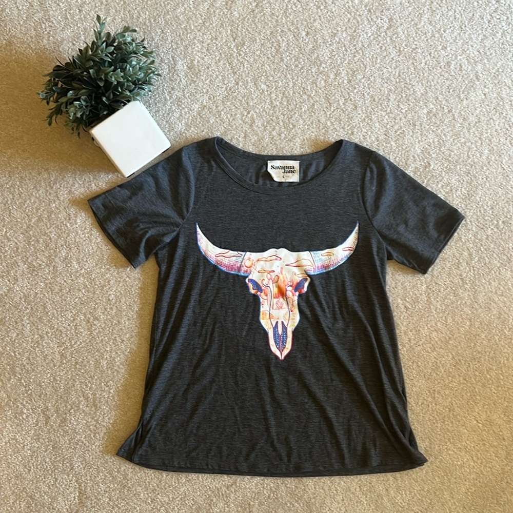 Savanna Jane Cow Skull Tee